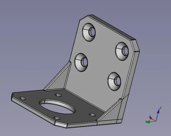 Giá đỡ động cơ bước NEMA17 có thể tùy chỉnh bằng FreeCAD - Image 2