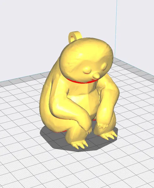 Móc khóa chú lười Low poly - Image 2