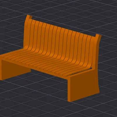 Mô hình ghế đá công viên (Park Bench) - File in 3D chi tiết