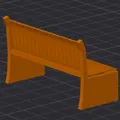 Mô hình ghế đá công viên (Park Bench) - File in 3D chi tiết - Thumbnail 2