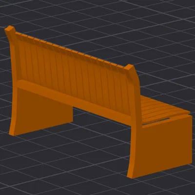 Mô hình ghế đá công viên (Park Bench) - File in 3D chi tiết