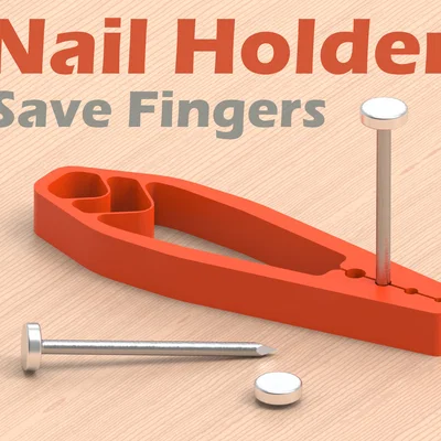 Dụng cụ kẹp giữ đinh (Nail Holder Tool) in 3D - Bảo vệ an toàn tay
