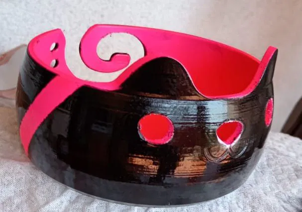 Bát đựng len hình mèo dễ in - Image 1