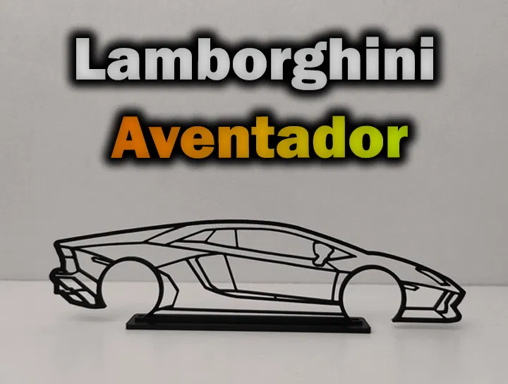 Mô hình khung viền trang trí tường xe Lamborghini Aventador - Image 1