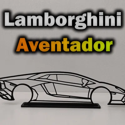 Mô hình khung viền trang trí tường xe Lamborghini Aventador