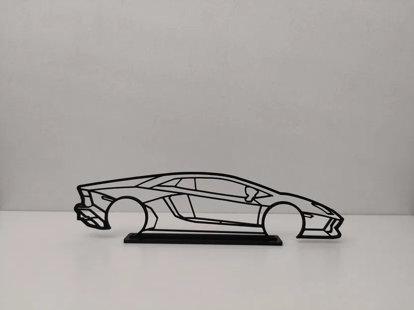 Mô hình khung viền trang trí tường xe Lamborghini Aventador - Image 2