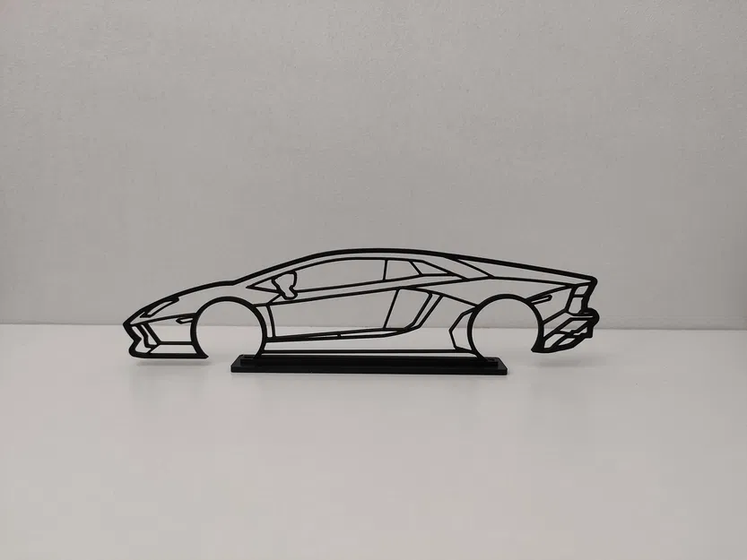 Mô hình khung viền trang trí tường xe Lamborghini Aventador - Image 3