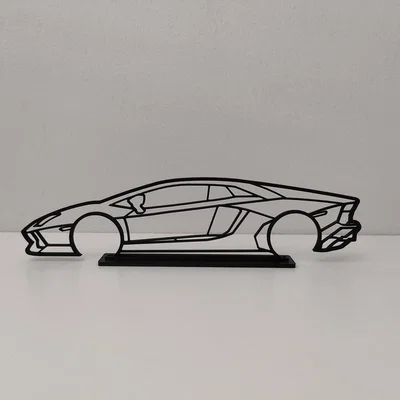 Mô hình khung viền trang trí tường xe Lamborghini Aventador