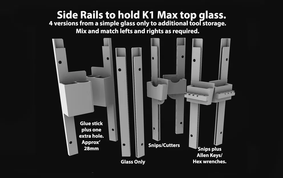 Ngàm gắn nắp kính bên hông cho K1 Max (kèm khay đựng dụng cụ tùy chọn) - Image 1