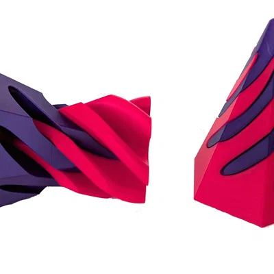 Mô hình trang trí xoắn ốc lục giác (Hexagon Spiral Passthrough) 3D