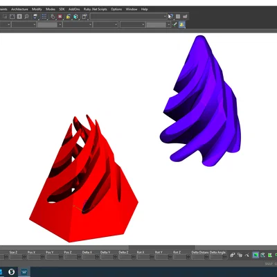 Mô hình trang trí xoắn ốc lục giác (Hexagon Spiral Passthrough) 3D