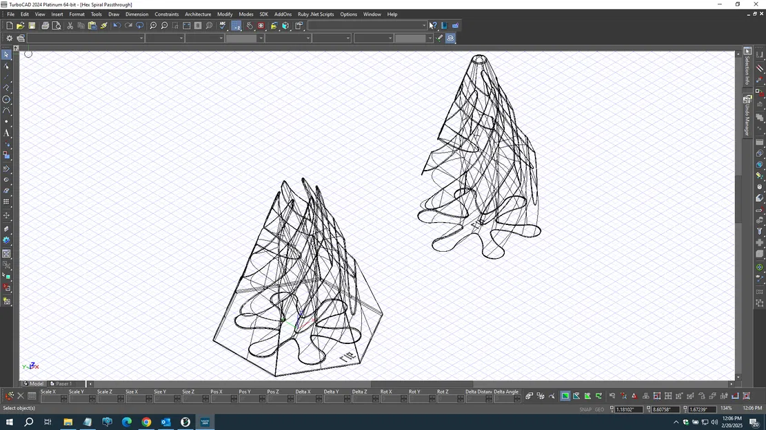 Mô hình trang trí xoắn ốc lục giác (Hexagon Spiral Passthrough) 3D - Image 3