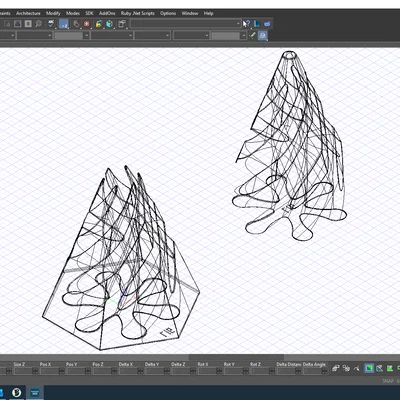 Mô hình trang trí xoắn ốc lục giác (Hexagon Spiral Passthrough) 3D