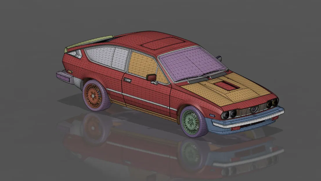 Mô hình 3D Alfa Romeo Alfetta GTV6 sắc nét cho người đam mê xe - Image 1