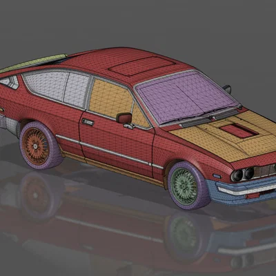 Mô hình 3D Alfa Romeo Alfetta GTV6 sắc nét cho người đam mê xe