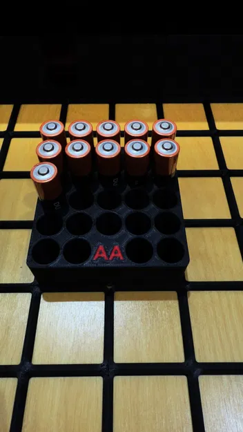 Khay đựng pin Gridfinity 2x2 cho pin AA (đa sắc) - Image 1