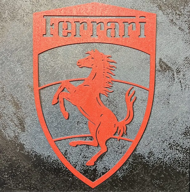 Mô hình Hueforge logo Ferrari - Image 1