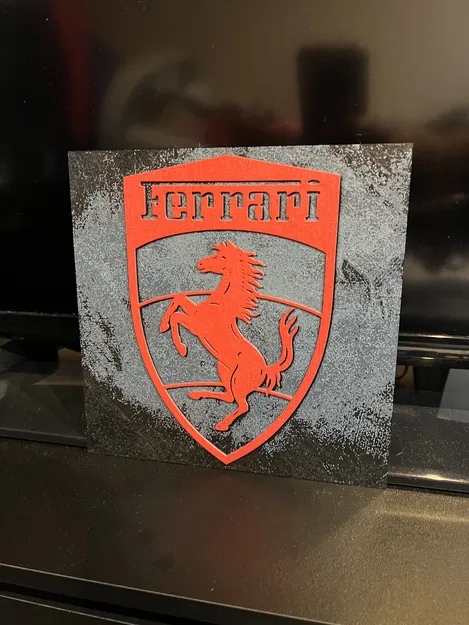 Mô hình Hueforge logo Ferrari - Image 2