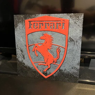 Mô hình Hueforge logo Ferrari