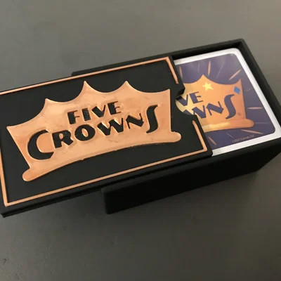 Hộp đựng bộ bài Five Crowns thiết kế nắp trượt bền đẹp in 3D