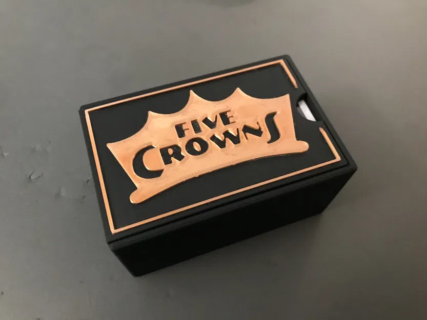 Hộp đựng bộ bài Five Crowns thiết kế nắp trượt bền đẹp in 3D - Image 2