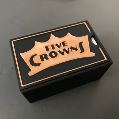 Hộp đựng bộ bài Five Crowns thiết kế nắp trượt bền đẹp in 3D