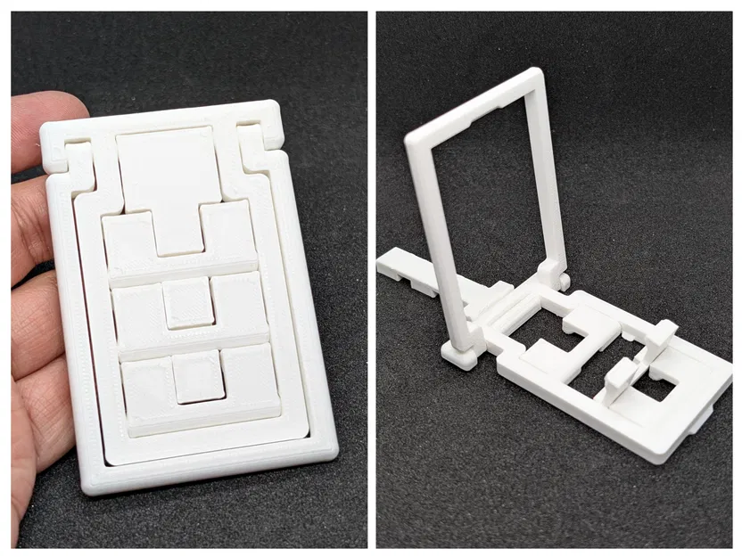 Giá đỡ điện thoại gấp gọn điều chỉnh được - Print-In-Place - Image 1