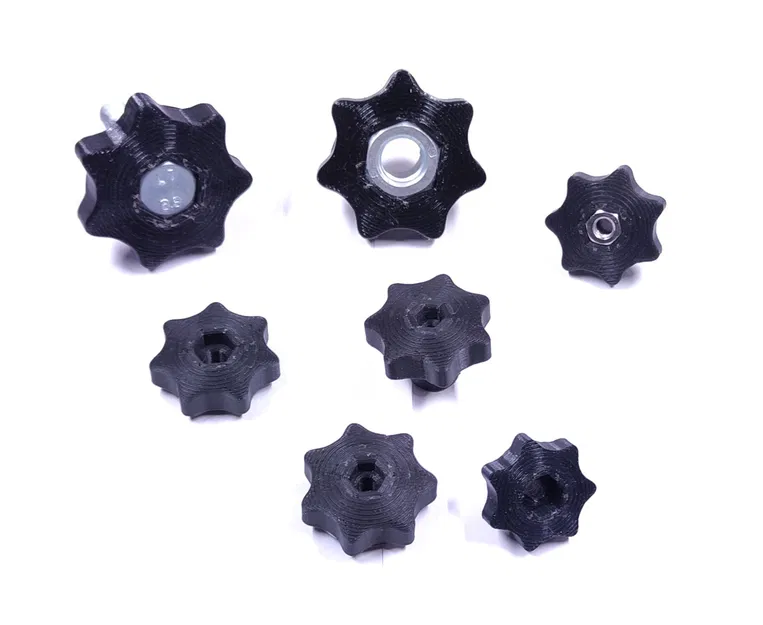 Núm vặn hình sao (Star knob) đủ kích thước M4, M5, M6, M8, M10, M12, M14 - Image 2