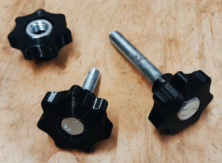 Núm vặn hình sao (Star knob) đủ kích thước M4, M5, M6, M8, M10, M12, M14 - Image 9