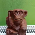 Mô hình chú khỉ cong giơ ngón tay thối - Thumbnail 3