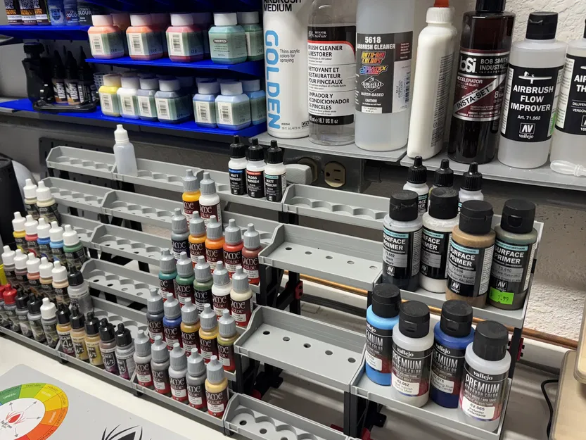 Kệ Đựng Sơn Mô Hình Tùy Biến (Modular Paint Organizer) - In 3D - Image 1