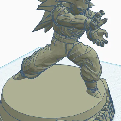 Mô hình 3D Goku Super Saiyan 3 siêu đẹp cho fan Dragon Ball