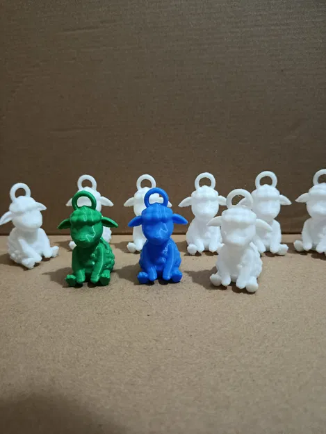 Mẫu in 3D móc khóa chú cừu đáng yêu trang trí túi xách, chìa khóa - Image 1