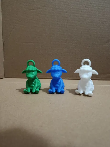 Mẫu in 3D móc khóa chú cừu đáng yêu trang trí túi xách, chìa khóa - Image 2