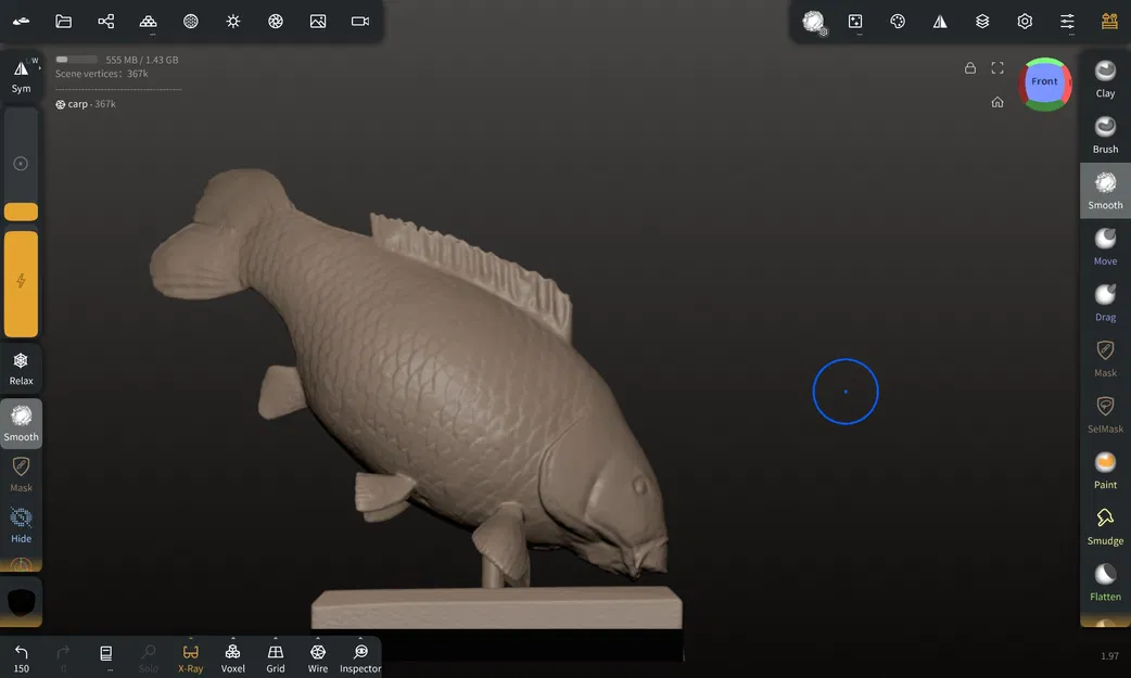 Mô hình 3D Cá Chép (Carp) trang trí nghệ thuật sắc nét - Image 1