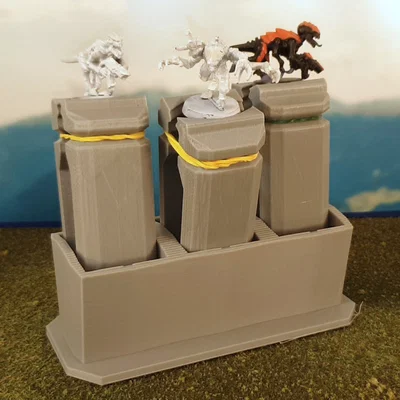 Giá đỡ và tay cầm sơn mô hình (Batch painting miniature holder and stand)