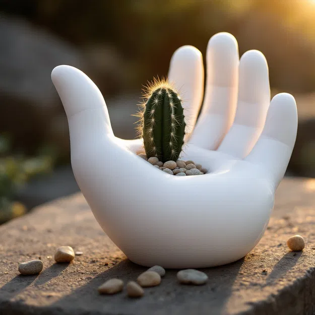 Chậu hoa hình bàn tay độc đáo - Image 1