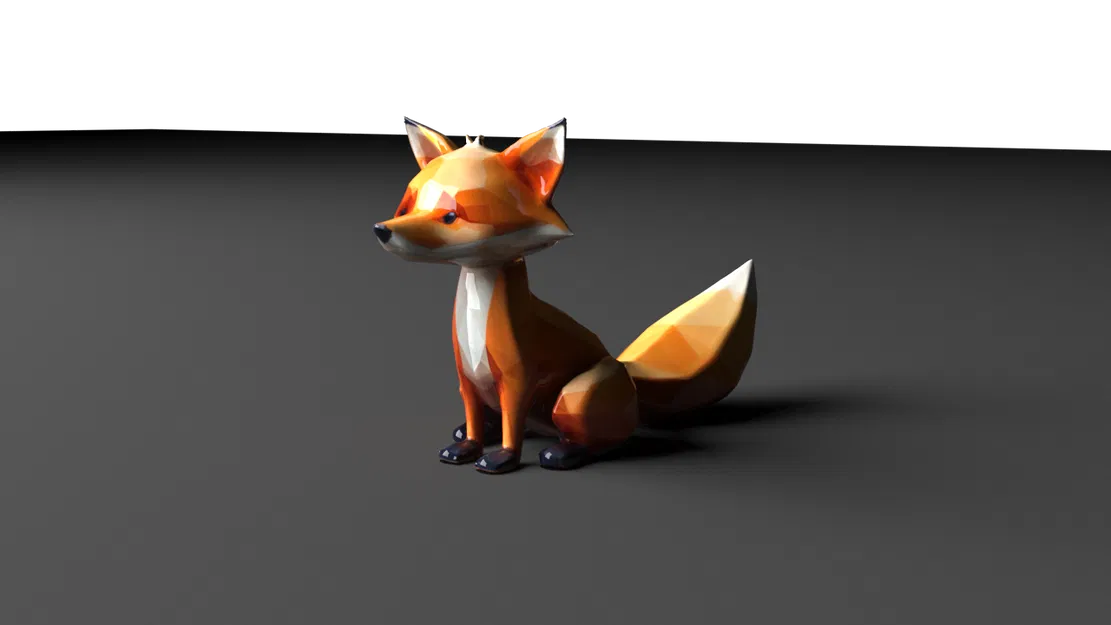 Mô hình Little Fox (Chú Cáo Nhỏ) - Dạng Low-poly - Image 1
