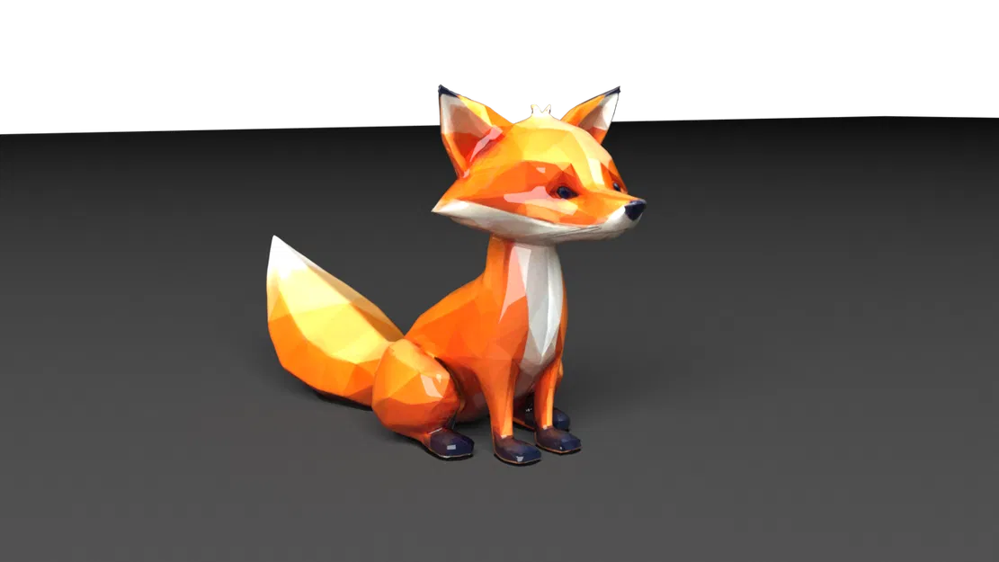 Mô hình Little Fox (Chú Cáo Nhỏ) - Dạng Low-poly - Image 2