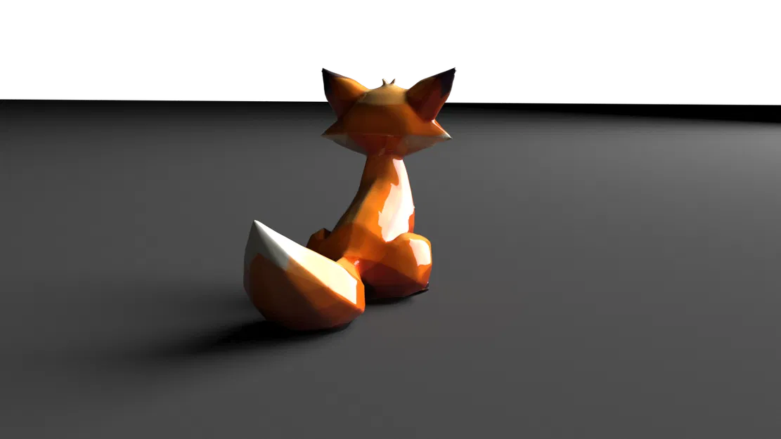 Mô hình Little Fox (Chú Cáo Nhỏ) - Dạng Low-poly - Image 3