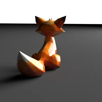 Mô hình Little Fox (Chú Cáo Nhỏ) - Dạng Low-poly