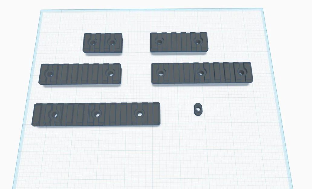 Bộ Thanh Ray M-LOK Polymer Picatinny In 3D Đa Năng - Image 1