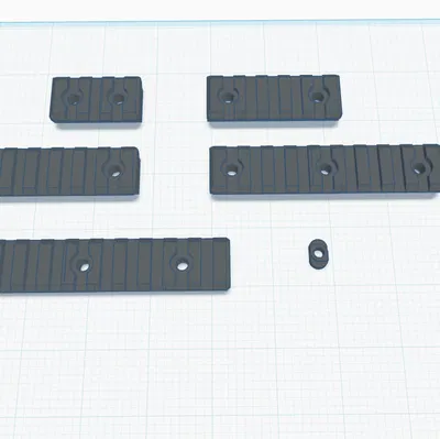 Bộ Thanh Ray M-LOK Polymer Picatinny In 3D Đa Năng