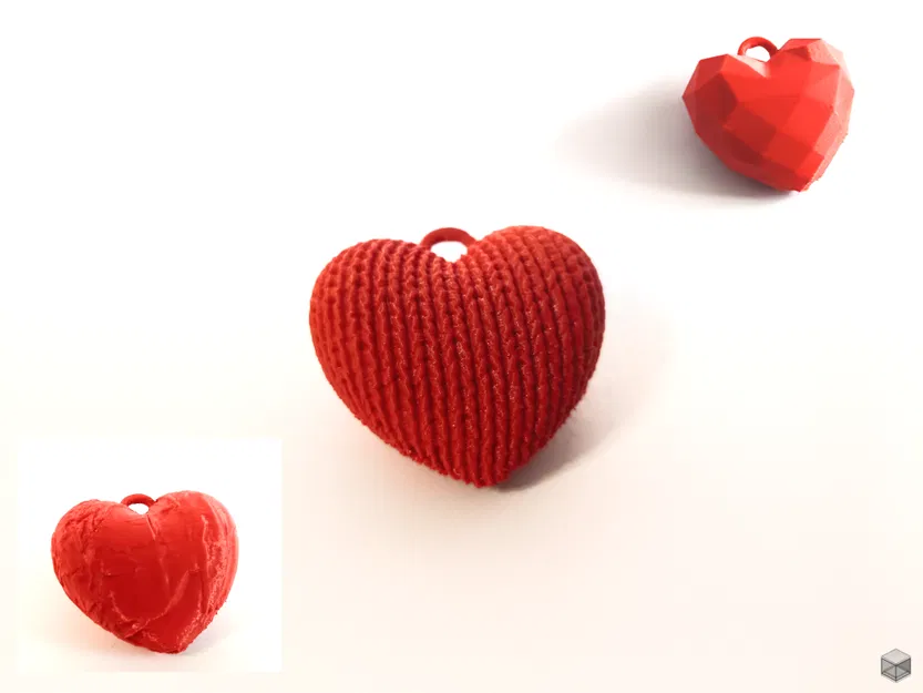 Bộ sưu tập trái tim 3D: Móc khóa xinh xắn - Image 1