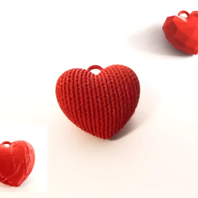 Bộ sưu tập trái tim 3D: Móc khóa xinh xắn