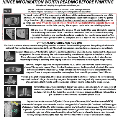 Nâng cấp bản lề 270 độ (V3) cho máy in 3D Creality dòng K1