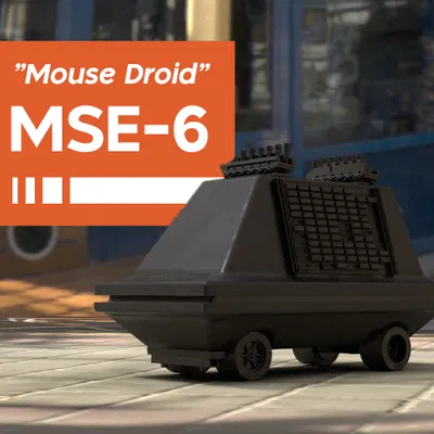 Mô hình 3D Mouse Droid (MSE-6) - Tái hiện biểu tượng từ Star Wars