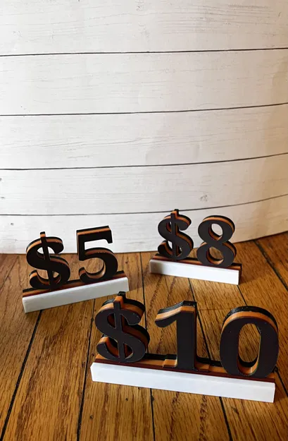 Bộ bảng gắn giá sản phẩm 3D (Price Signs) cho gian hàng chuyên nghiệp - Image 1