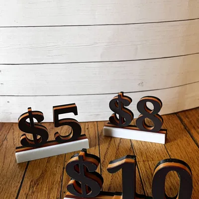 Bộ bảng gắn giá sản phẩm 3D (Price Signs) cho gian hàng chuyên nghiệp