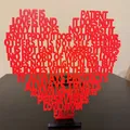 Mô hình trái tim LOVE IS PATIENT HEART - Thumbnail 1